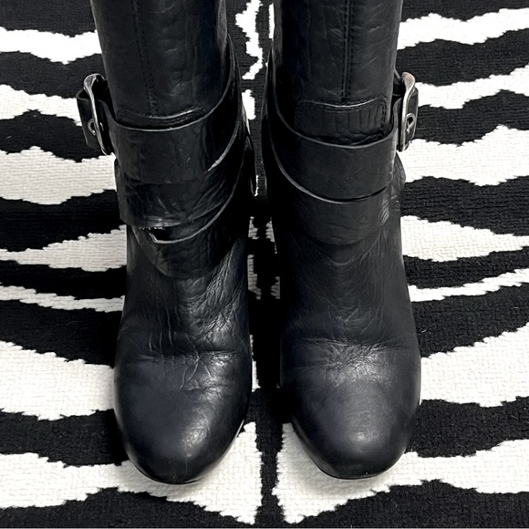 Lucky Brand Candice Tall Leather Black Boots Size 7 - Picture 5 of 16